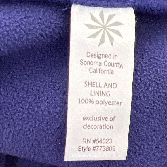 ATHLETA Switchback Double Breasted Fleece Peacoat Purple Sz S EUC #773809 - Picture 6 of 6